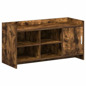 vidaXL Schoenenkast Gerookt eiken 100 x 39,5 x 51 cm Bewerkt hout