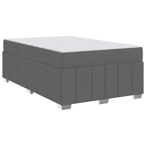 vidaXL Bedframe met matras Donkergrijs 120 x 200 cm Stof
