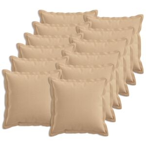 vidaXL Kussensloop 12 st HOUTEN Cr&egrave;mekleurig 40 x 40 cm Faux Linnen