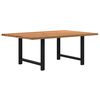 vidaXL Eettafel rechthoekig 200x120x74 cm massief eikenhout lichtbruin