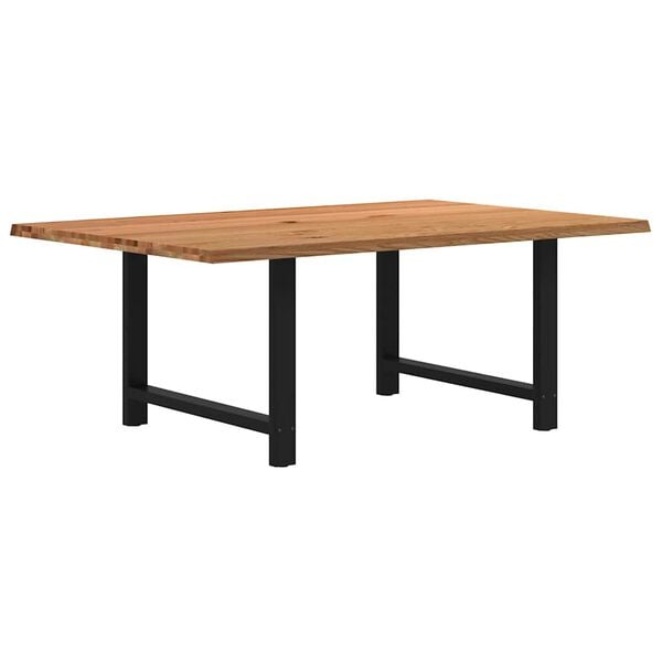 vidaXL Eettafel rechthoekig 200x120x74 cm massief eikenhout lichtbruin