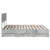 vidaXL Bedframe met lade Beton Grijs 200 x 200 cm Ingenieurshout