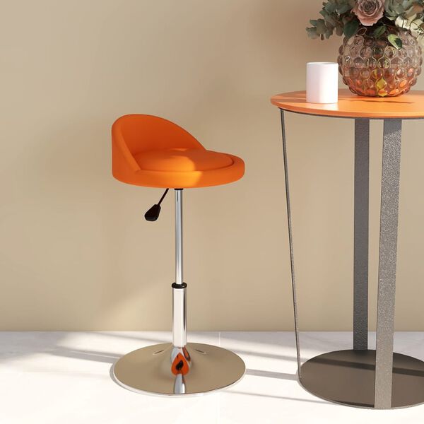 vidaXL Eetkamerstoel draaibaar kunstleer oranje