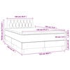 vidaXL Boxspring met matras stof lichtgrijs 120x190 cm