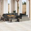 vidaXL Tuin Sofa Set met kussen 13 pcs Licht Grijs en Donker Grijs