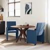 vidaXL Dining Stoelen met Wielen 2 pcs Blauw 58 x 65 x 94 cm Stof