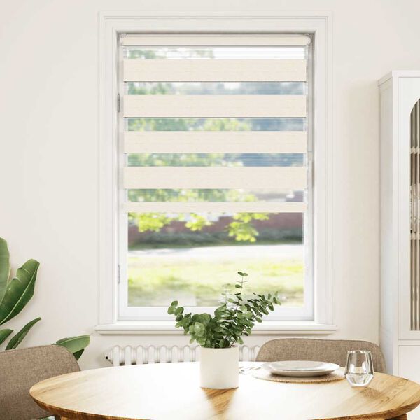 vidaXL Zebra rolgordijn 90x150 cm stofbreedte 85,9 cm marmerbeige