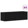 vidaXL Tv-meubelset 4 pcs Zwart Eiken 100 x 30 x 30 cm Bewerkt hout