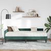 vidaXL Hoekbedframe met Matras Anders 2 pcs Groen Fluweel