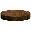 vidaXL Tafelblad Lichtbruin Ø 30 x 4 cm Massief eikenhout