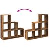 vidaXL Kamerscherm / boekenkast 3-laags 99x29x99 cm hout oud houtkleur