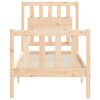 vidaXL Bedframe met hoofdbord massief hout