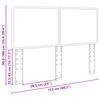 vidaXL Hoofdbord Oud Hout 150 cm Bewerkt hout