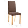 vidaXL Eetkamerstoelen 2 st stof bruin