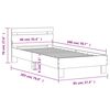 vidaXL Bedframe met hoofdbord en LED-verlichting zwart 90x200 cm