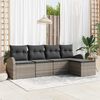 vidaXL Tuin Sofa Set Grijs poly rattan