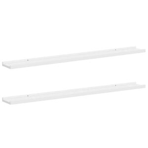 vidaXL Wandschappen 2 st 100x9x3 cm wit