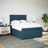 vidaXL Boxspring met matras fluweel blauw 140x200 cm
