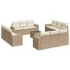 vidaXL 13-delige Loungeset met kussens poly rattan beige