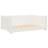 vidaXL Hondenmand 75,5x55,5x28 cm massief grenenhout wit