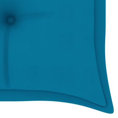 vidaXL Bankje Batavia met lichtblauw kussen 150 cm massief teakhout