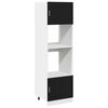vidaXL Hangkast met plank Zwart Eiken 60 x 57 x 207 cm Bewerkt hout