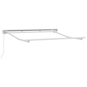 vidaXL Zijde Frame Verstelbaar Wit 2,5 x 2 m Staal