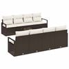 vidaXL Tuin Sofa Set 9 st 8-Aantal zitplaatsen Bruin en Cr&egrave;me
