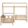 vidaXL Kinderbed met huisje en bankje massief grenenhout 90x190 cm