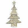 vidaXL Kerstboom 120 LED's Warmwit 150 cm Rattan