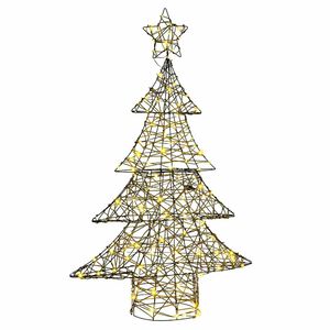 vidaXL Kerstboom 120 LED's Warmwit 150 cm Rattan