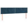 vidaXL Boxspring met matras en LED fluweel donkerblauw 160x200 cm