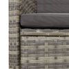 vidaXL 9-delige Tuinset met kussens poly rattan grijs
