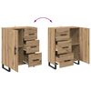 vidaXL Hoge kast Artisan Eiken 69,5 x 34 x 180 cm Bewerkt hout