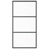 vidaXL Schuifdeur 102x205 cm ESG-glas en aluminium zwart