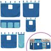 vidaXL Stapelbed met gordijnen 75x190 cm massief grenenhout blauw