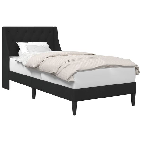 vidaXL Bedframe met hoofdeinde Zwart 80 x 200 cm Fluweel