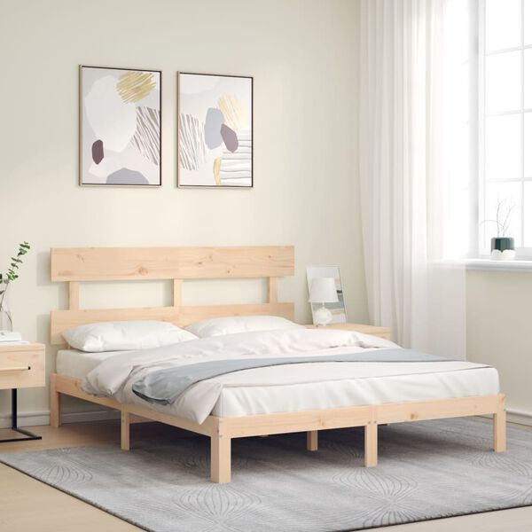 vidaXL Bedframe zonder matras massief grenenhout 160x200 cm