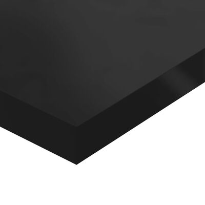 vidaXL Wandschappen 8 st 60x10x1,5 cm spaanplaat hoogglans zwart