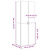 vidaXL Hoge kast 70x42,5x185 cm bewerkt hout bruin eikenkleurig