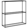 vidaXL 3-laags plantenstandaard Zwart 100 x 32 x 102 cm Staal