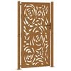 vidaXL Poort met vlamontwerp 100x175 cm weervast staal