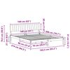 vidaXL Bedframe Bruin en zwart 160 x 200 cm Massief grenenhout