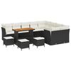 vidaXL Tuinbankenset 13 st Zwart poly rattan