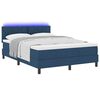 vidaXL Boxspring bed met matras met hoofdeinde Blauw 140 x 200 cm Stof