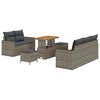 vidaXL Tuin Sofa Set met kussen 8 pcs Grijs poly rattan