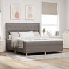 vidaXL Boxspringbed met matras met hoofdeinde Taupe 180 x 200 cm Stof