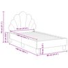 vidaXL Peuterbedframe met hoofdbord Donkergrijs 70 x 140 cm Fluweel