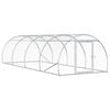 vidaXL Kippenhok zilver 400 x 150 x 100 cm Gegalvaniseerd staal