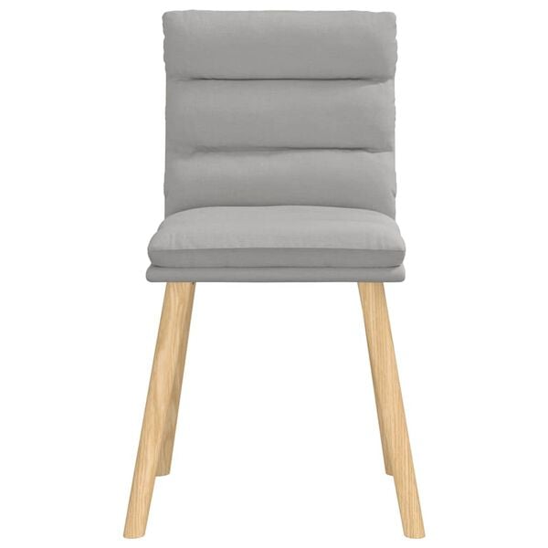 vidaXL Eetkamerstoelen 4 st stof wolk grijs